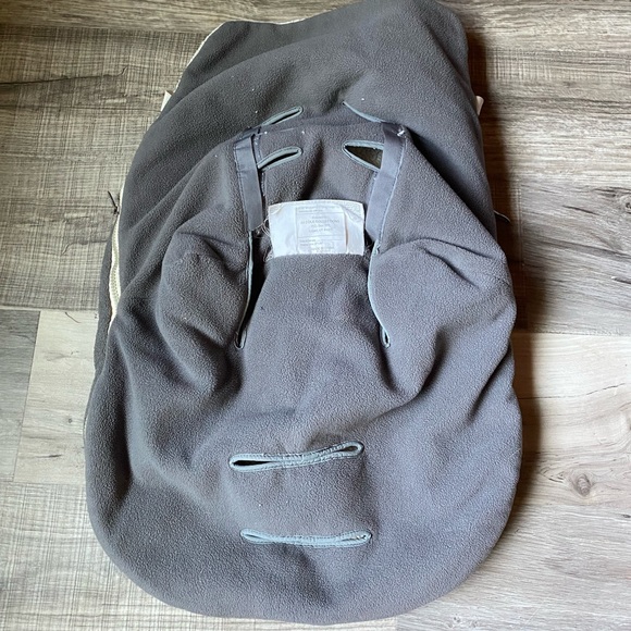 JJ Cole Car Seat Plush Soft Cozy Cover Bundle Me Grey Fleece Zippered - Picture 7 of 9